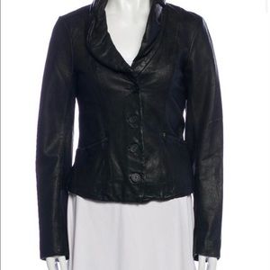 ⭐️⭐️All Saints “Ayala” leather blazer jacket NWOT. US Sz 6⭐️⭐️